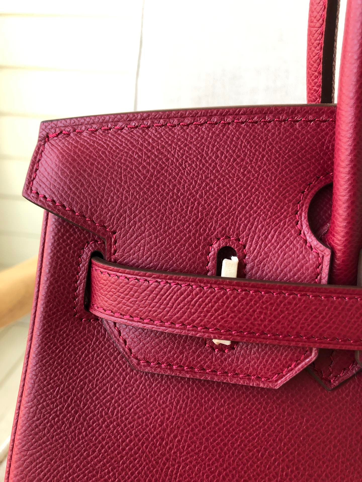 Hermes Birkin 35 Bag In Jujube red Epsom Leather