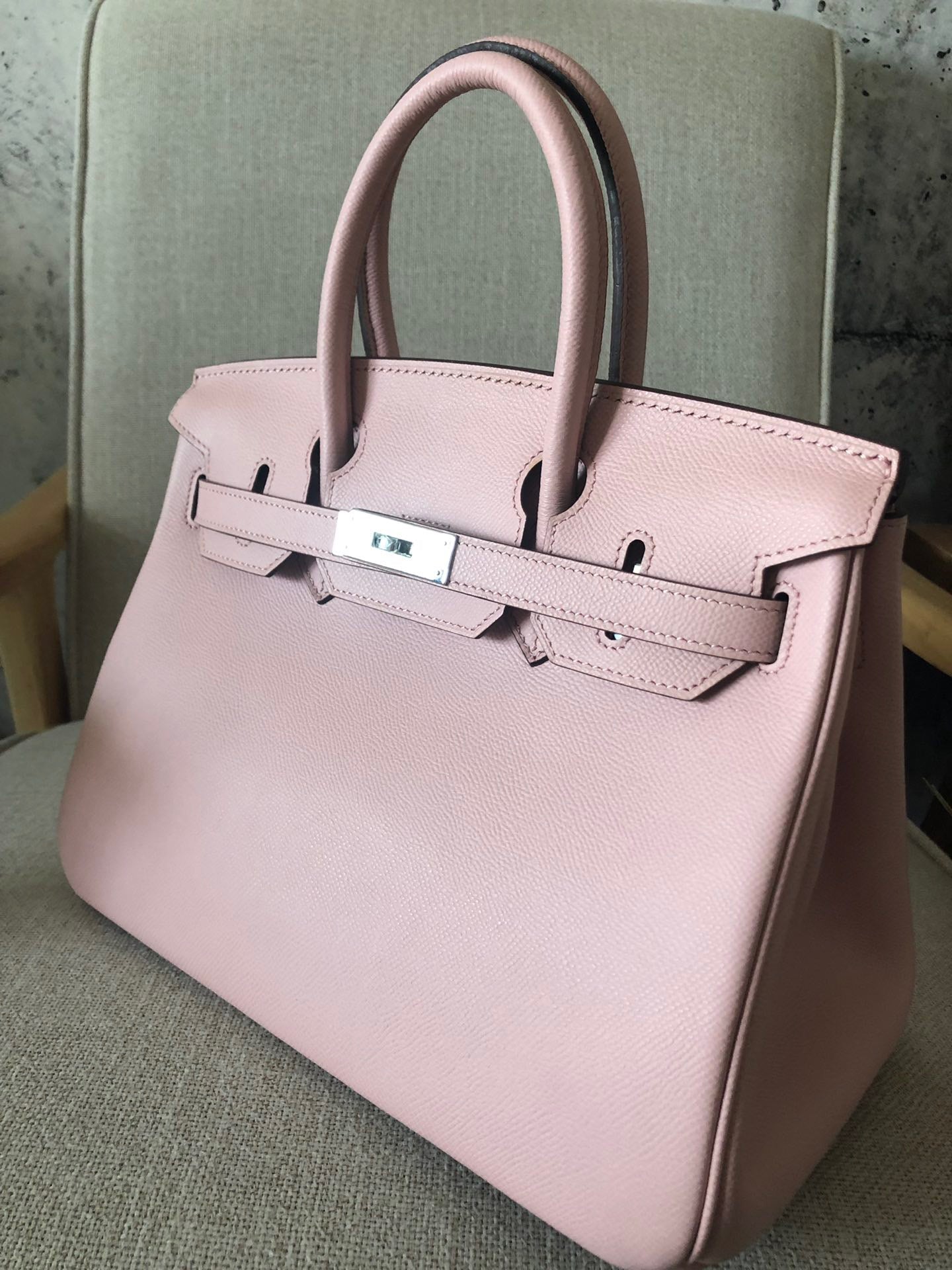 Hermes Birkin 35 Bag In Rose Confetti Epsom Leather