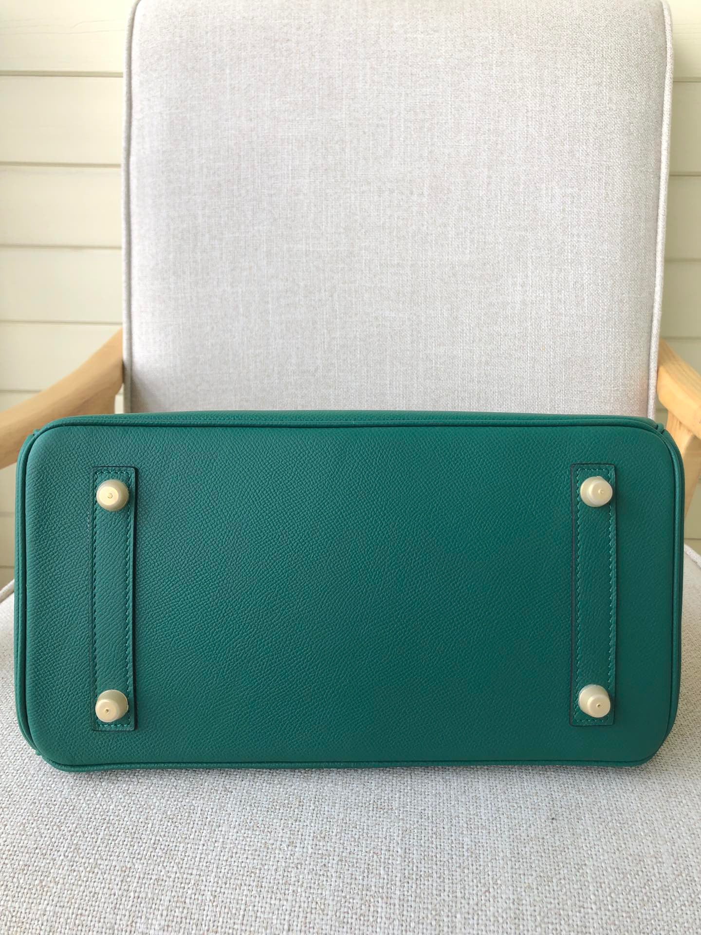 Hermes Birkin 35 Bag In Malachite Epsom Leather