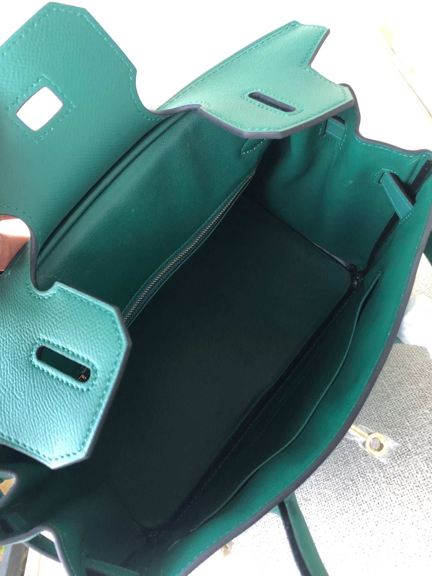 Hermes Birkin 35 Bag In Malachite Epsom Leather