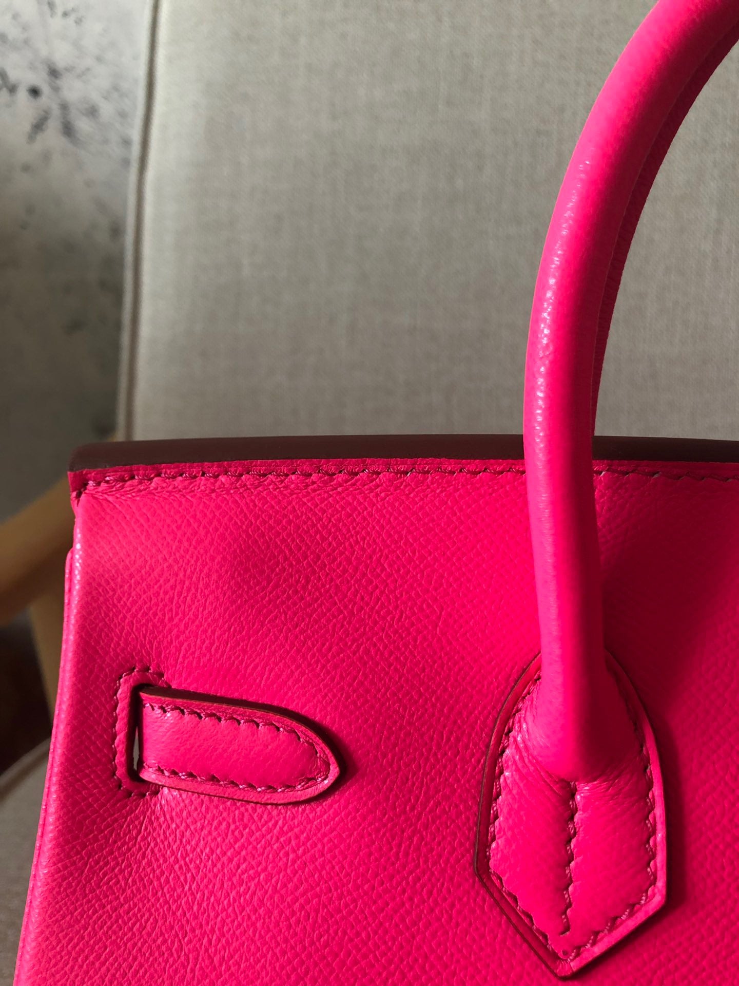 Hermes Birkin 35 Bag In Fuschia Epsom Leather