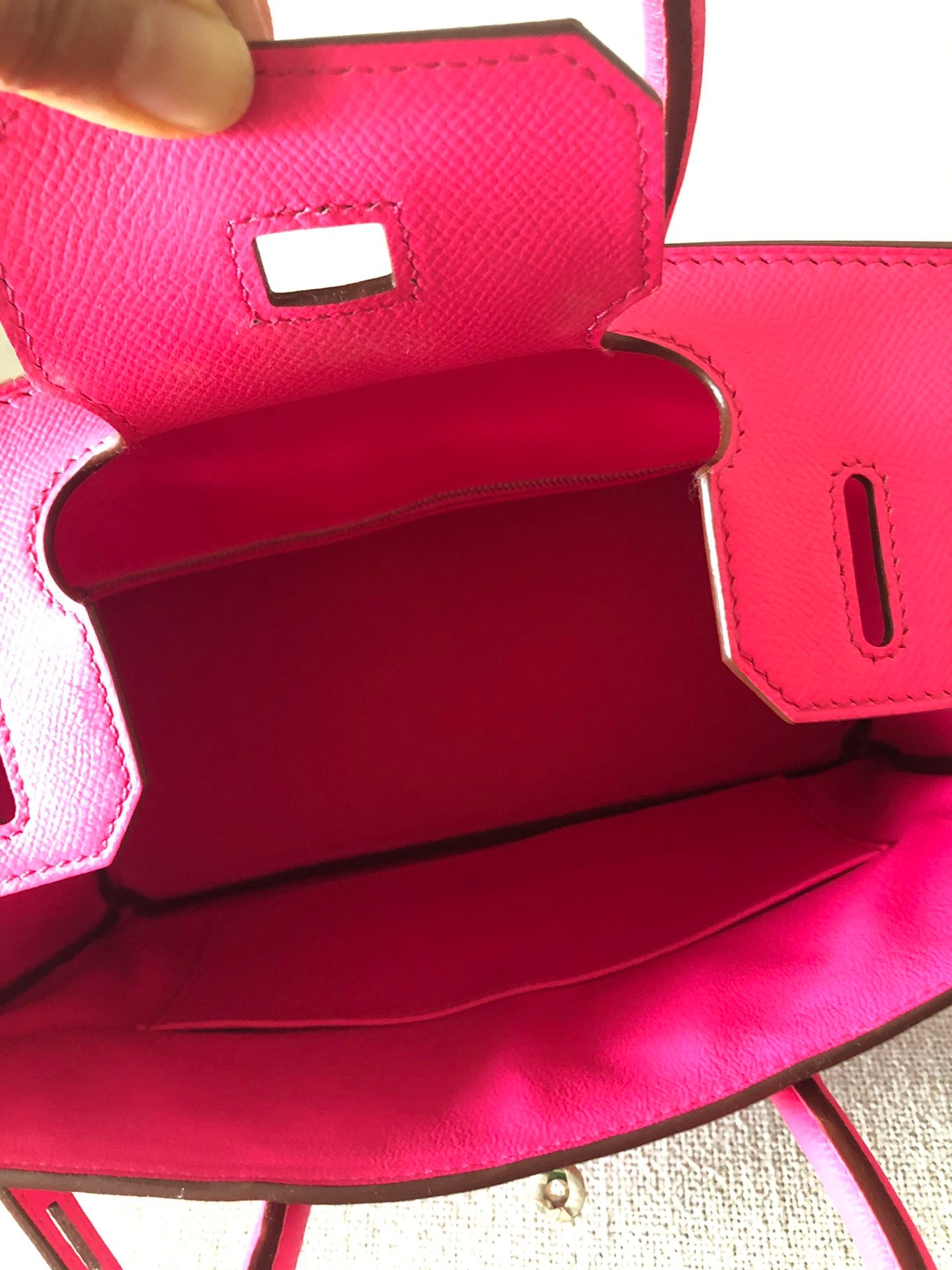 Hermes Birkin 35 Bag In Fuschia Epsom Leather