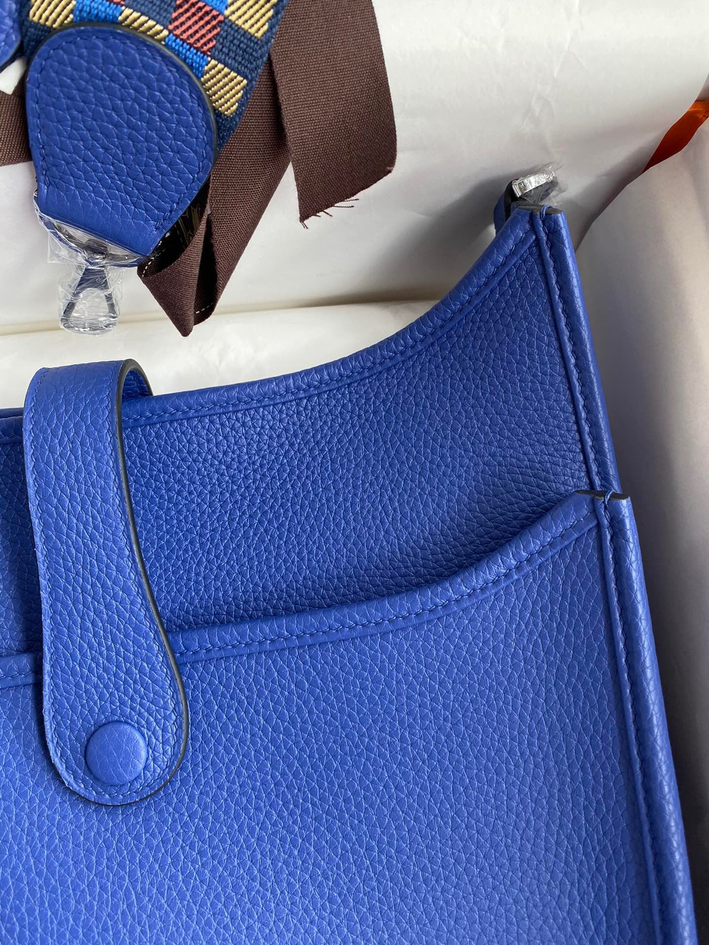 Hermes Evelyne III 29 Bag In Blue Electric Taurillon Clemence Leather