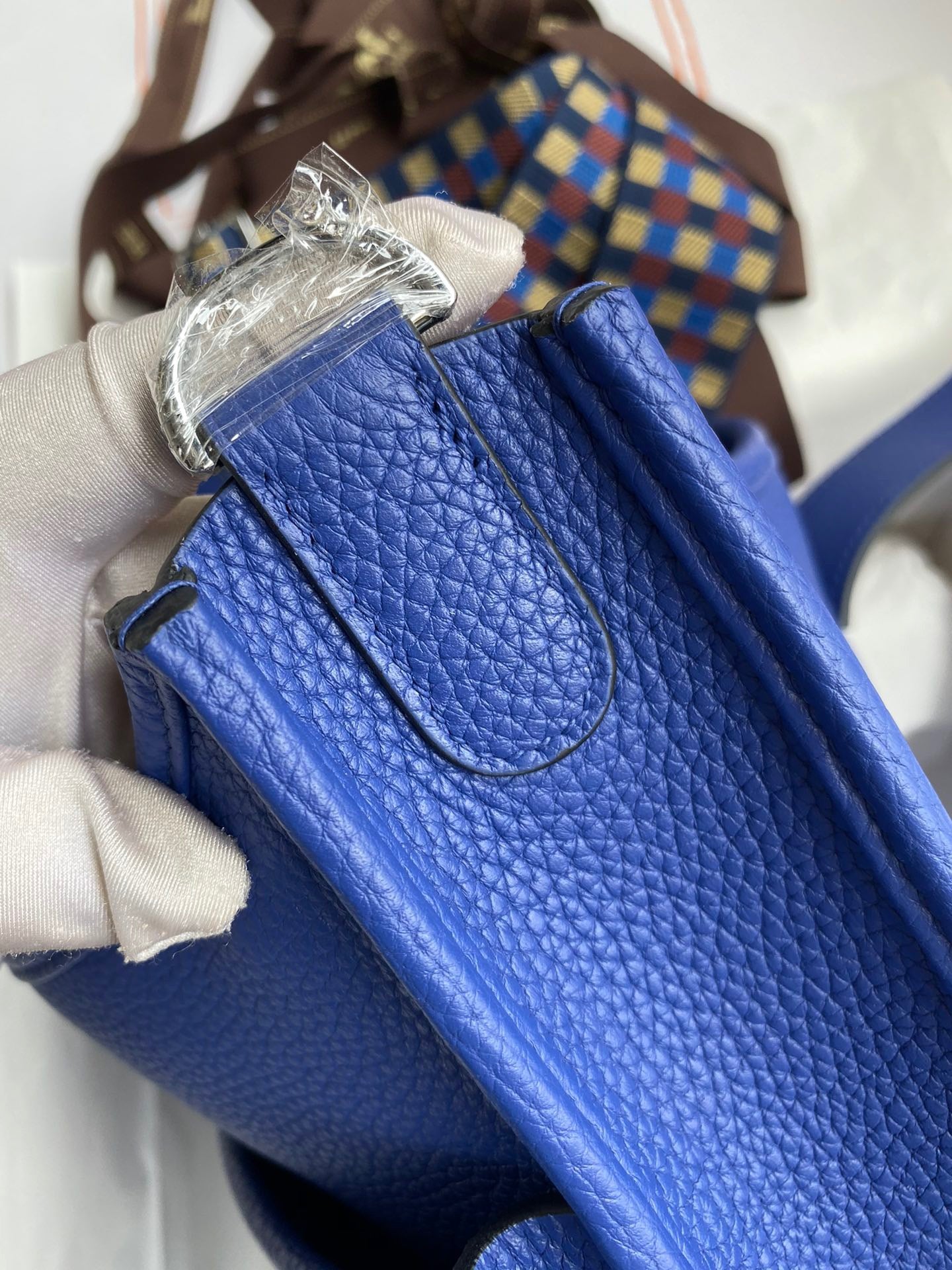 Hermes Evelyne III 29 Bag In Blue Electric Taurillon Clemence Leather