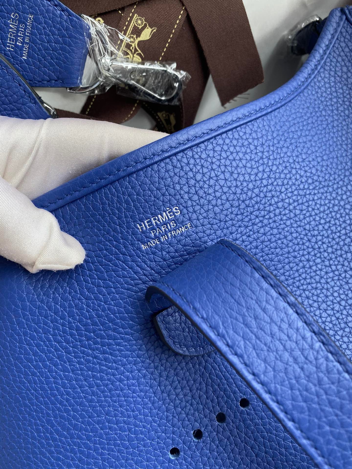 Hermes Evelyne III 29 Bag In Blue Electric Taurillon Clemence Leather