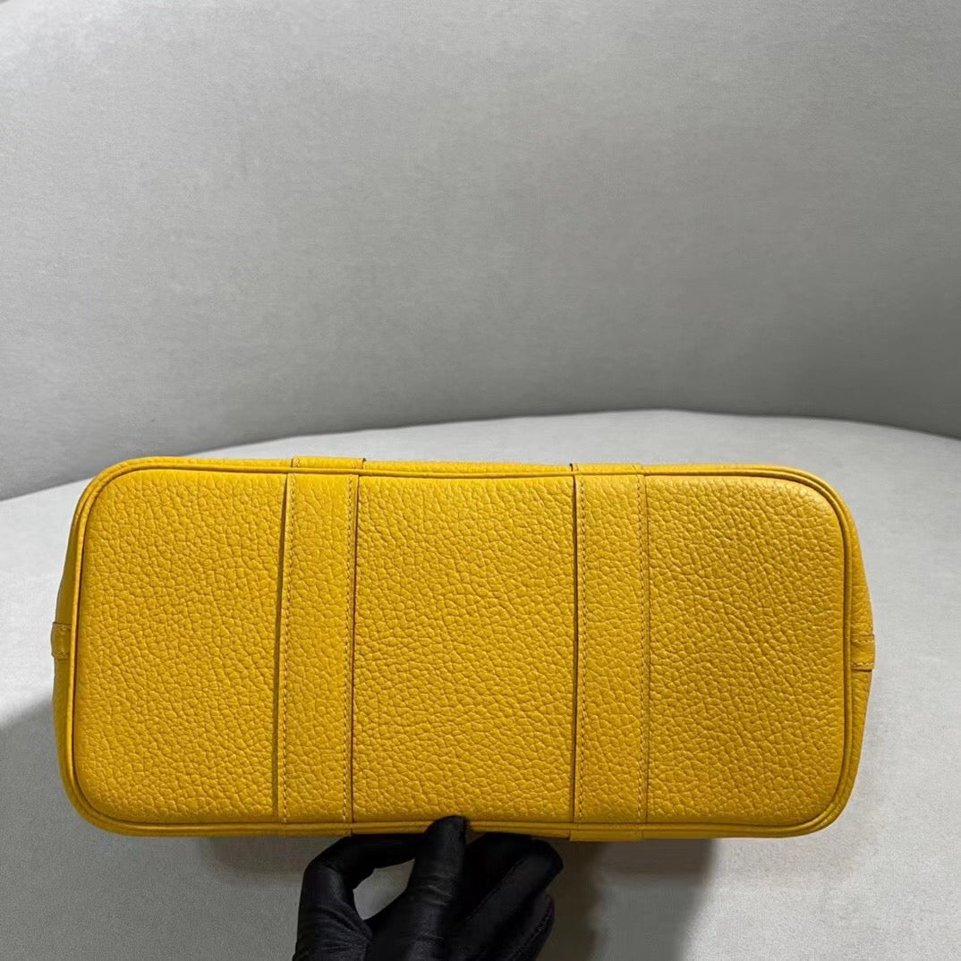 Hermes Garden Party 30 Bag In Yellow Taurillon Clemence Leather