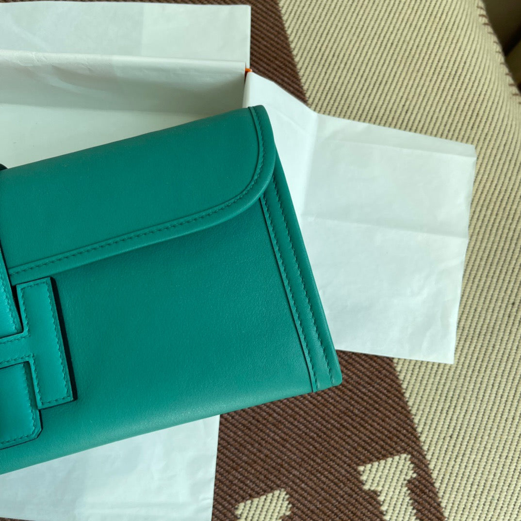 Hermes Jige Elan 29 Clutch Bag In 7V Lagon Swift Leather