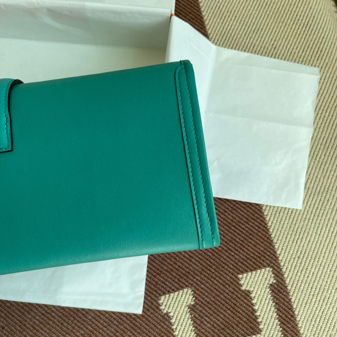 Hermes Jige Elan 29 Clutch Bag In 7V Lagon Swift Leather