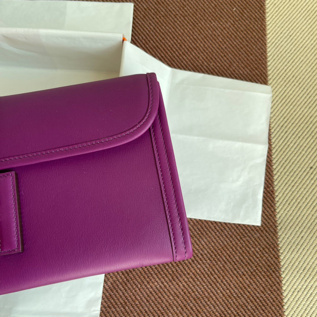 Hermes Jige Elan 29 Clutch Bag In Anemone Swift Leather