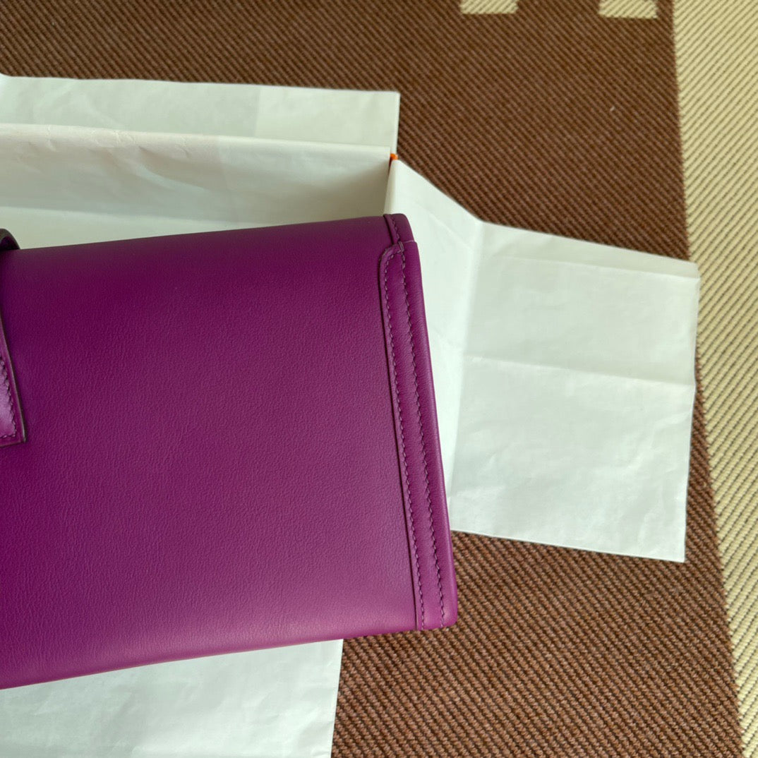 Hermes Jige Elan 29 Clutch Bag In Anemone Swift Leather