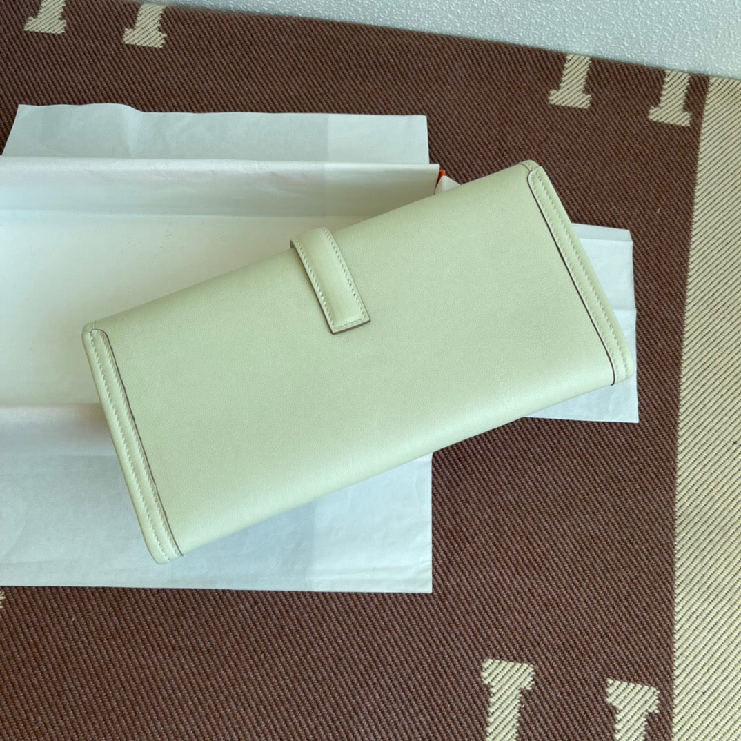 Hermes Jige Elan 29 Clutch Bag In Craie Swift Leather