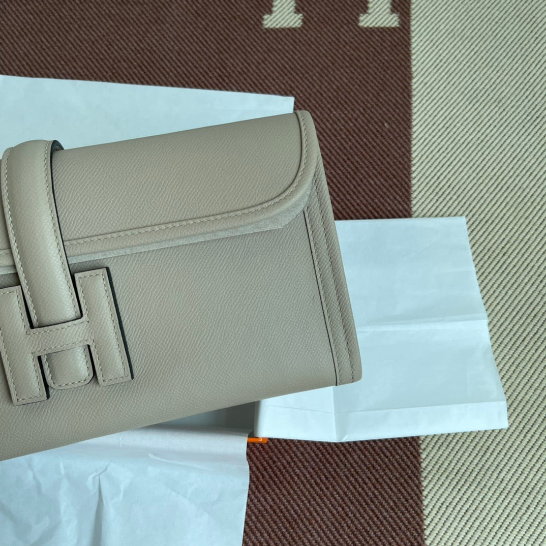 Hermes Jige Elan 29 Clutch Bag In Trench Epsom Leather