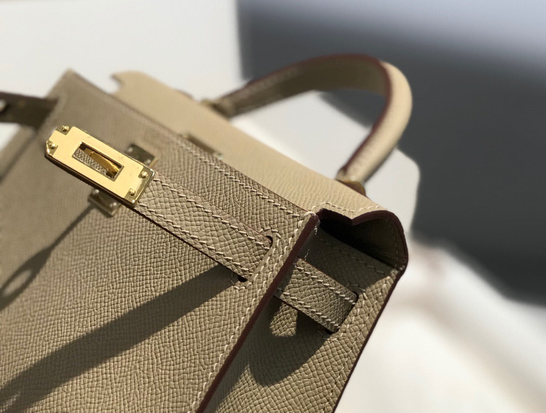 Hermes Kelly Mini II Sellier Bag In Trench Epsom Leather