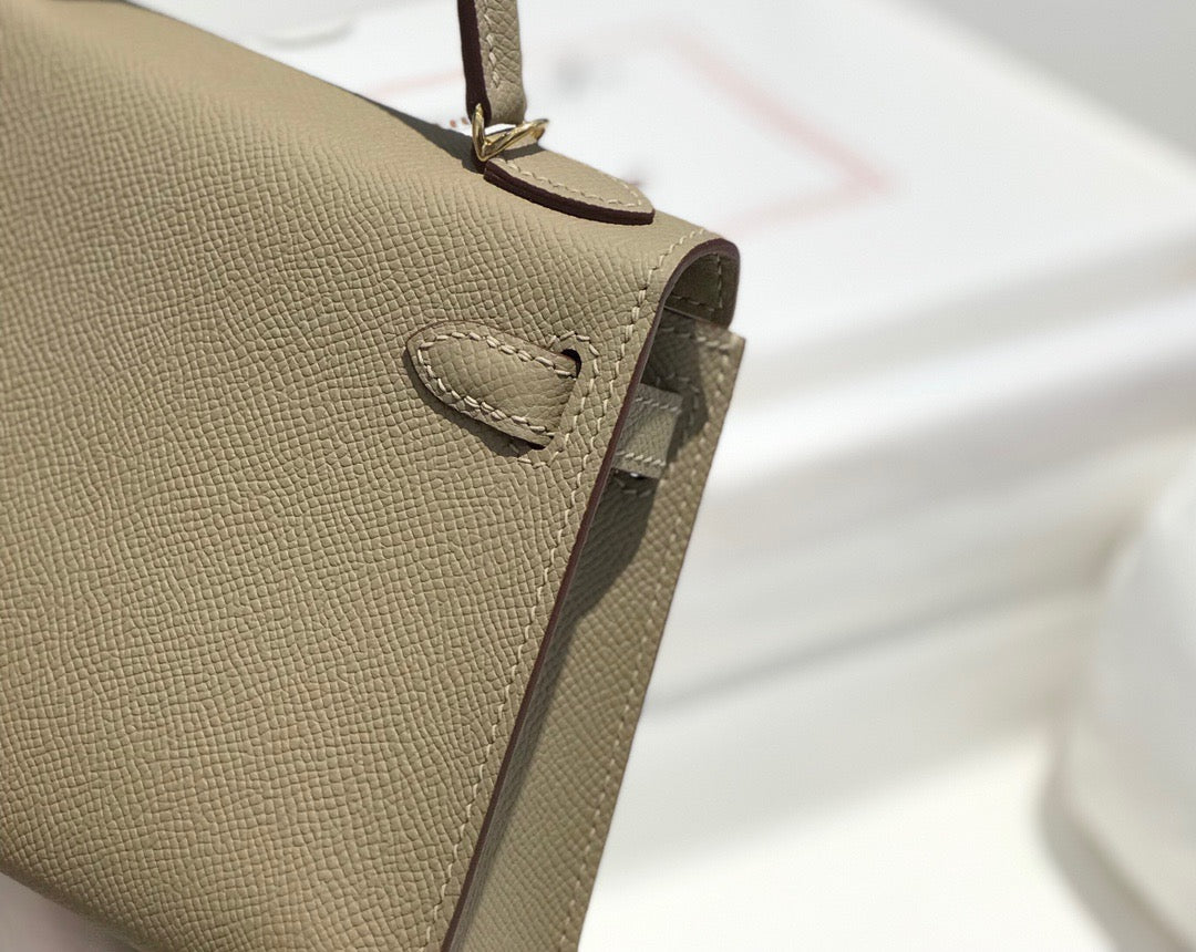 Hermes Kelly Mini II Sellier Bag In Trench Epsom Leather