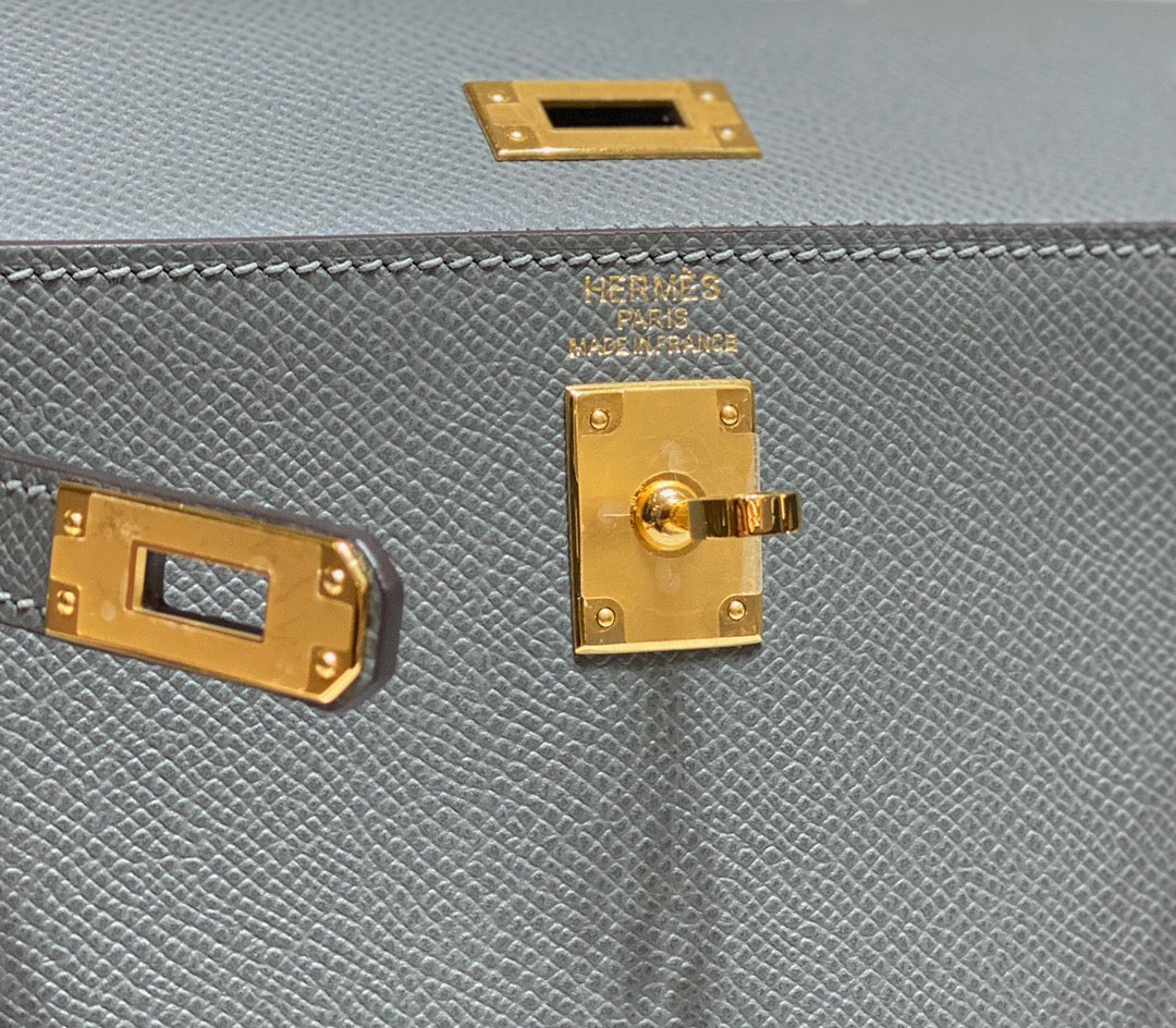 Hermes Kelly 20cm Bag In Vert Amande Epsom Leather