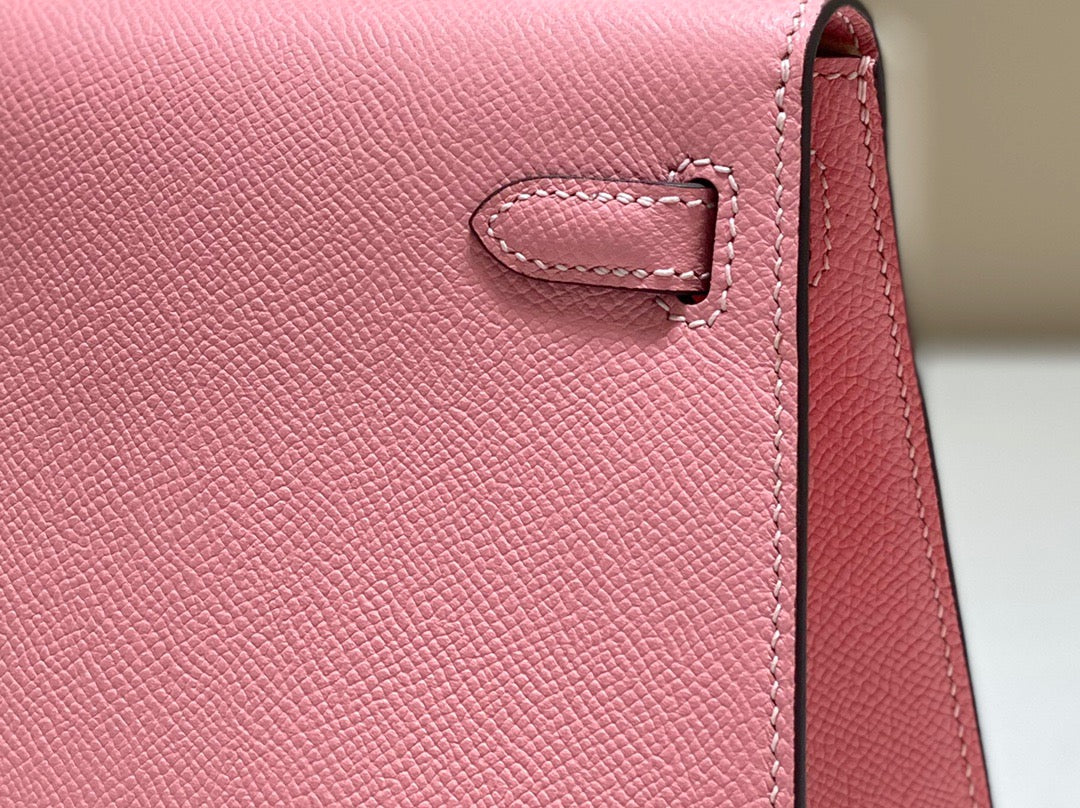 Hermes Kelly 20cm Bag In Rose Confetti Epsom Leather