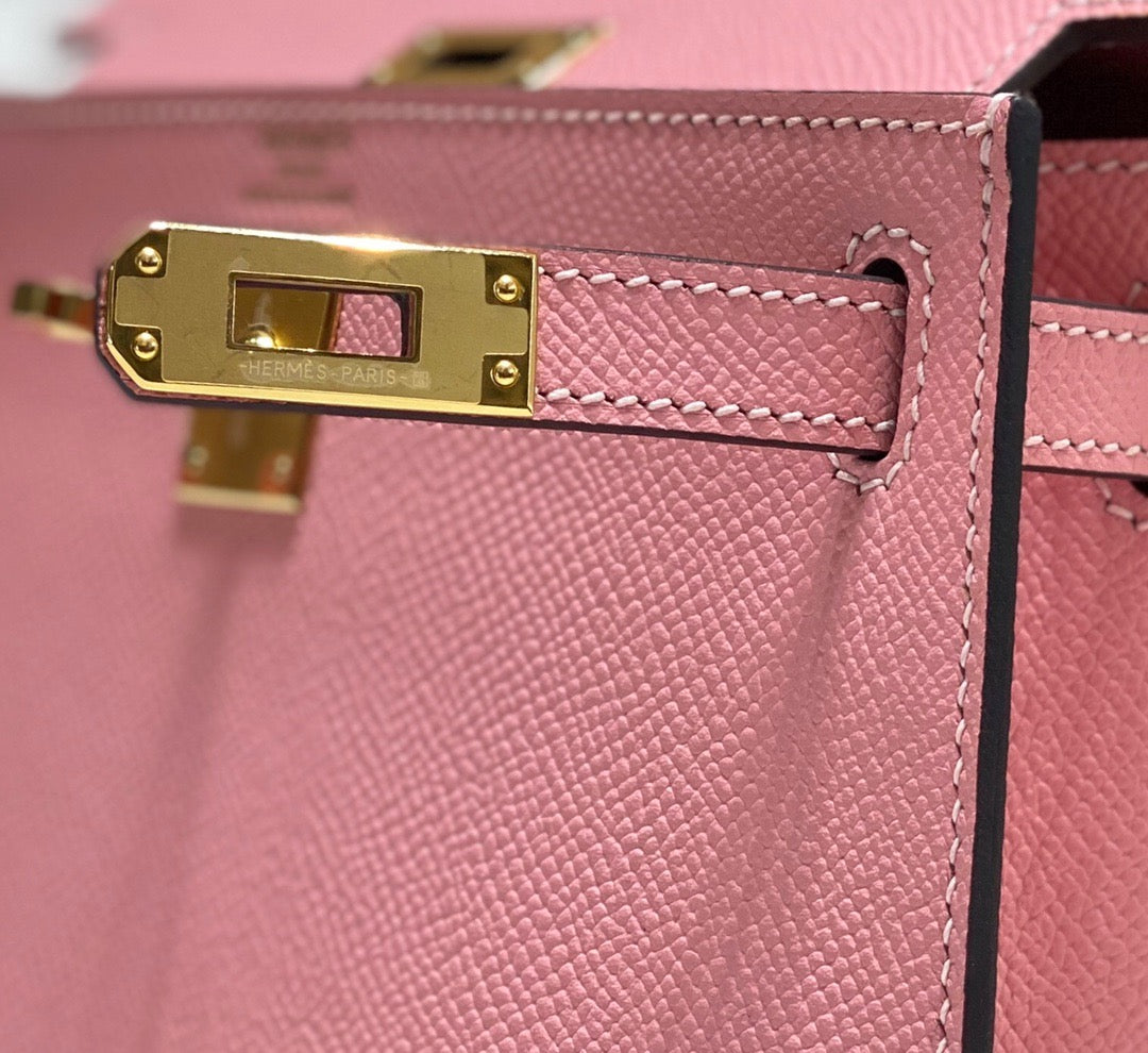 Hermes Kelly 20cm Bag In Rose Confetti Epsom Leather