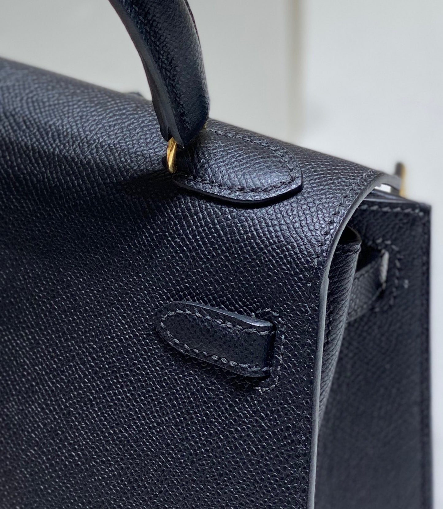 Hermes Kelly 20cm Bag In Black Epsom Leather