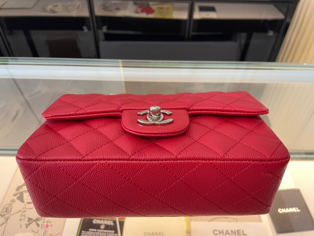 Chanel Mini Flap In Red Calfskin