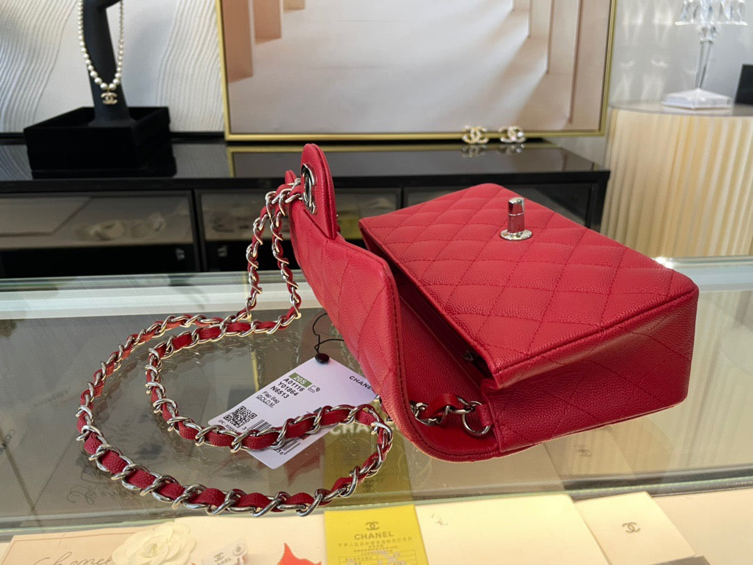 Chanel Mini Flap In Red Calfskin