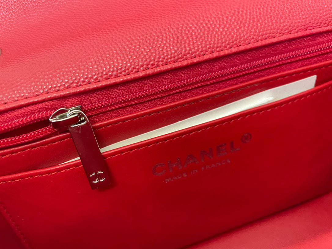 Chanel Mini Flap In Red Calfskin