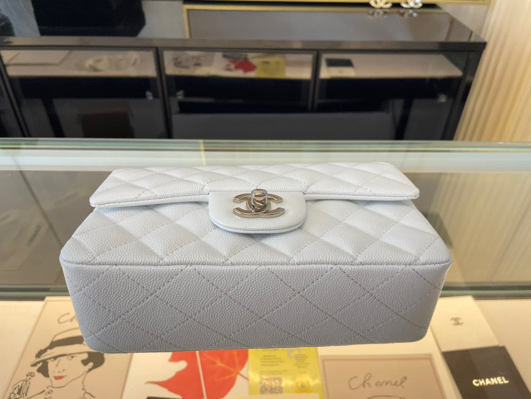 Chanel Mini Flap In White Calfskin