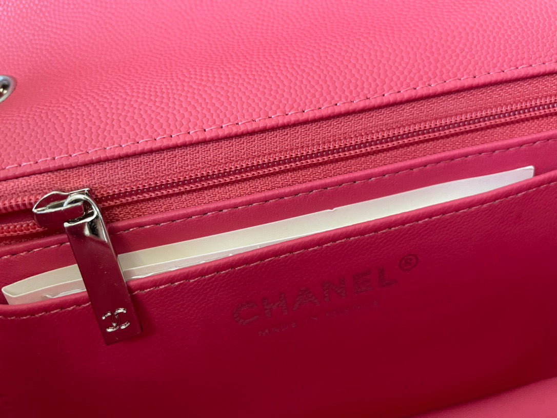 Chanel Mini Flap In Rose Red Calfskin