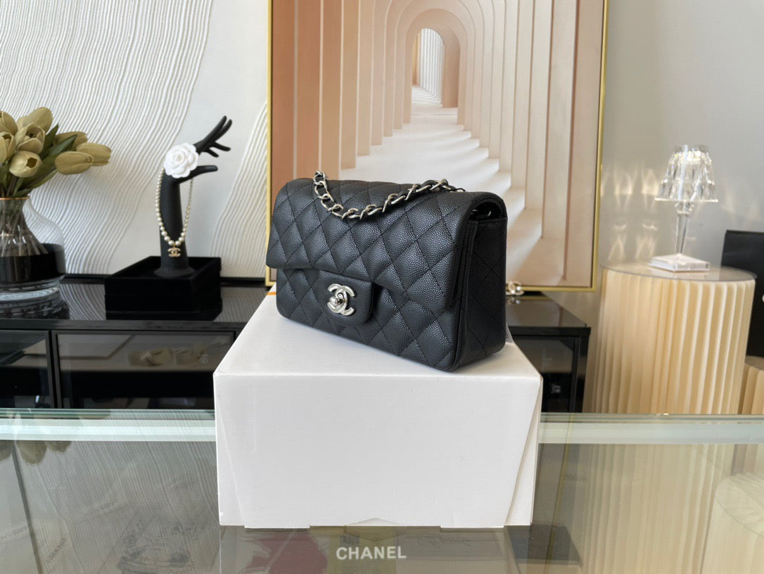 Chanel Mini Flap In Black Calfskin