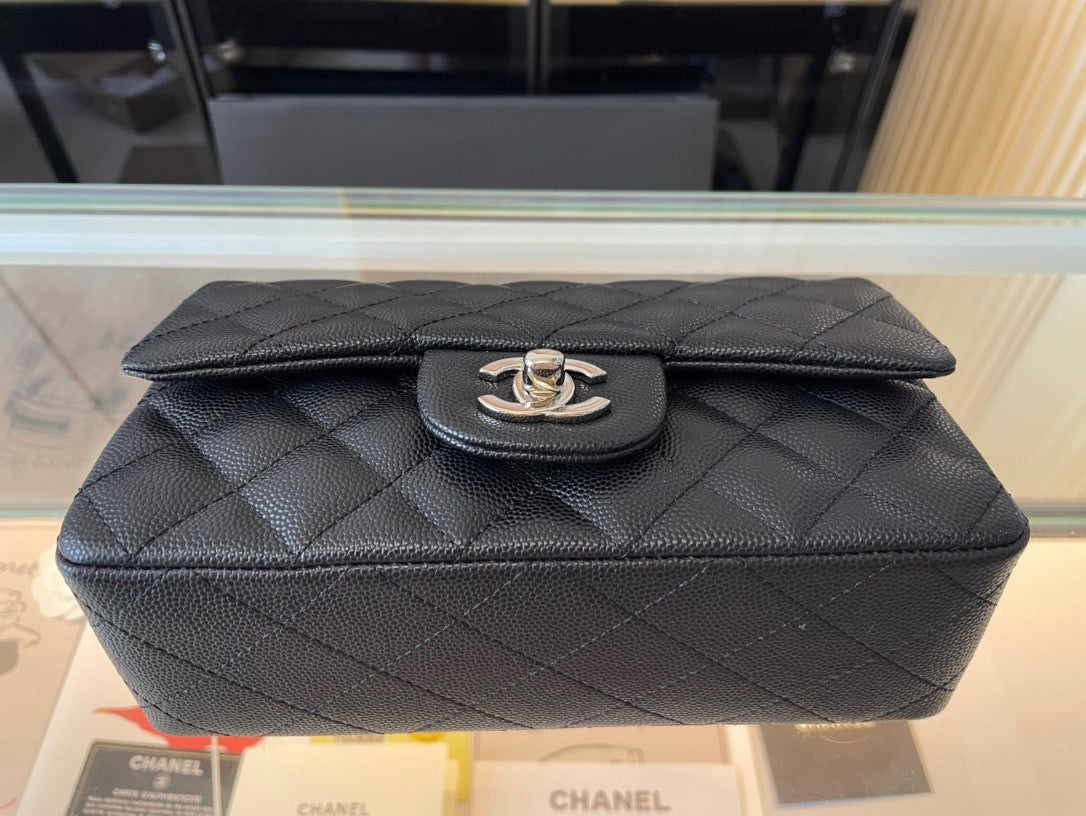 Chanel Mini Flap In Black Calfskin