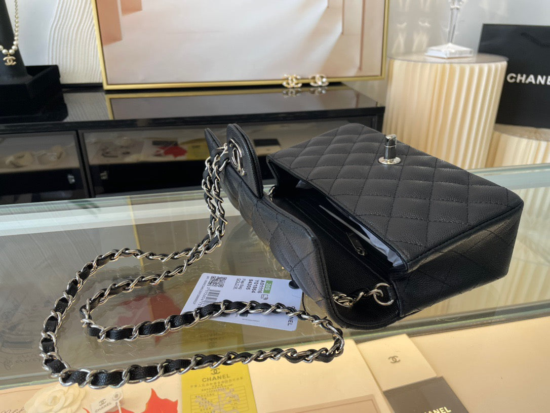 Chanel Mini Flap In Black Calfskin