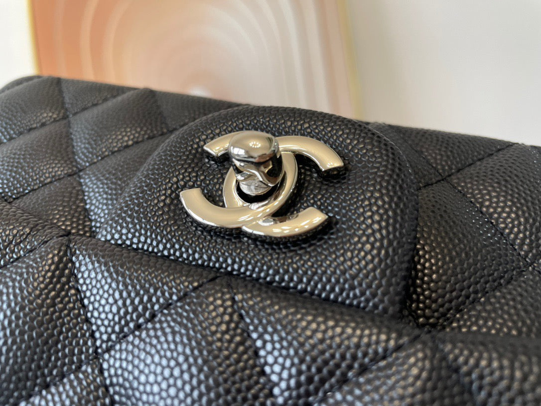 Chanel Mini Flap In Black Calfskin