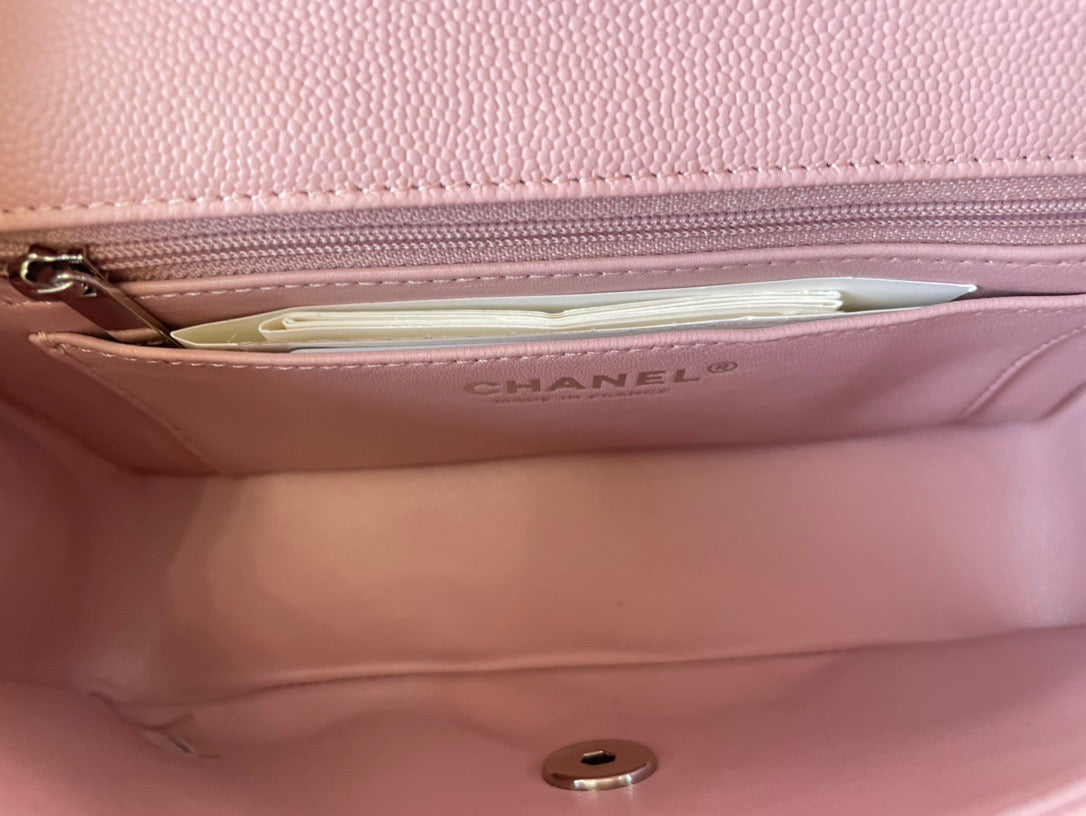 Chanel Mini Flap In Pink Calfskin