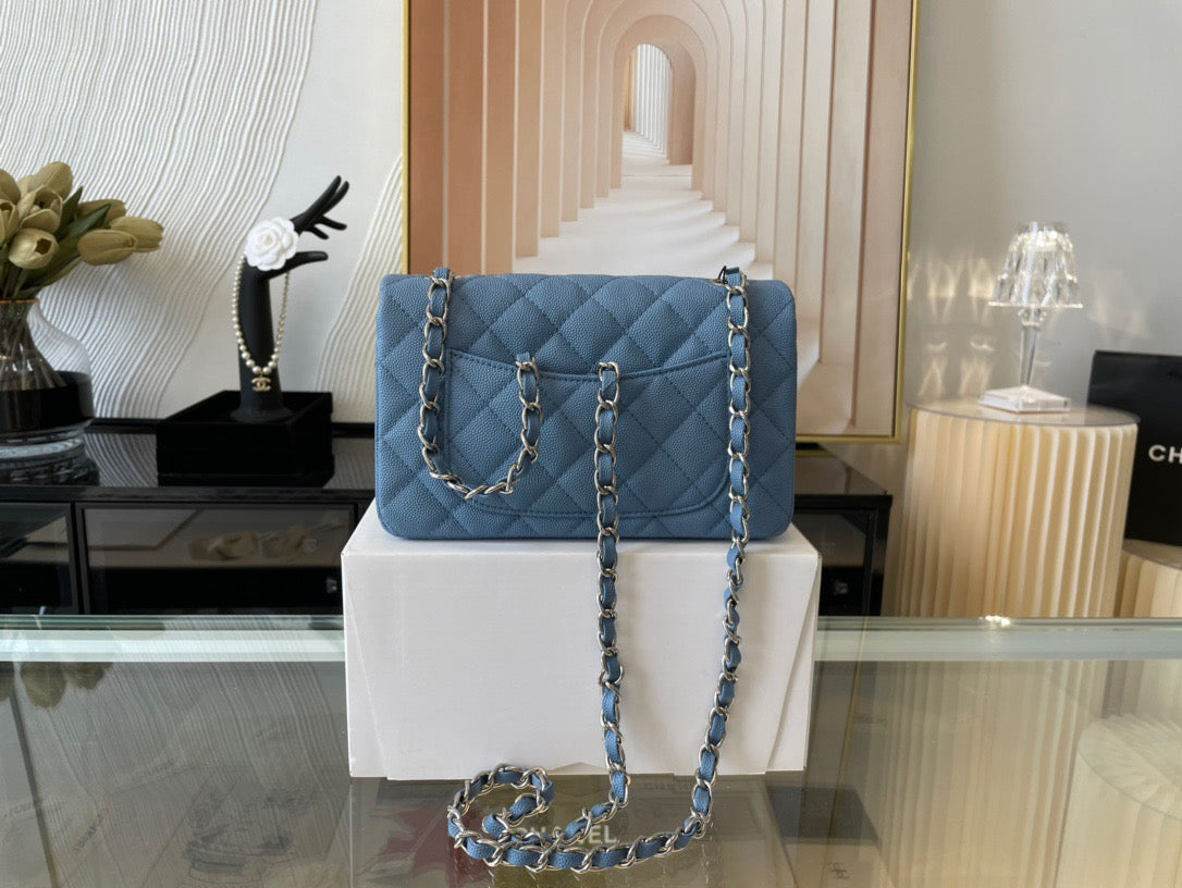 Chanel Mini Flap In Blue Calfskin