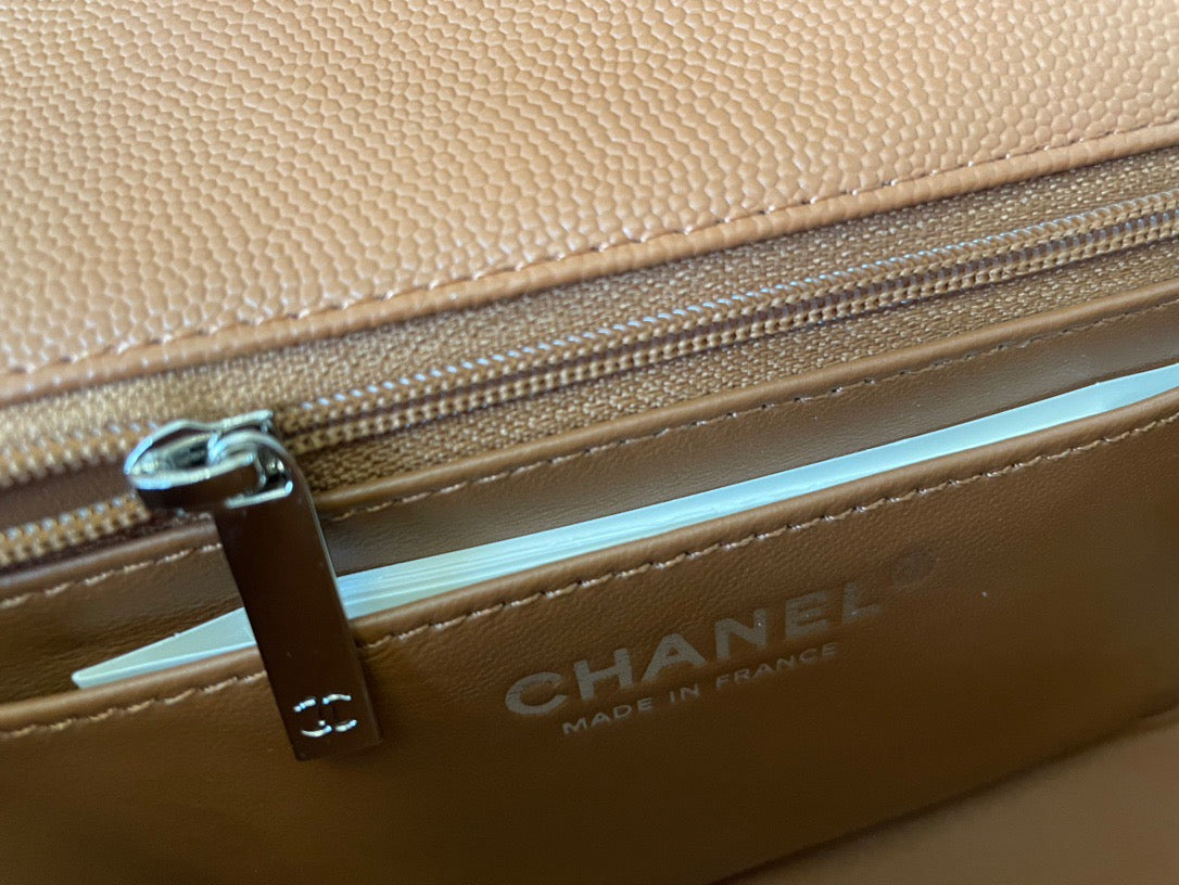 Chanel Mini Flap In Brown Calfskin