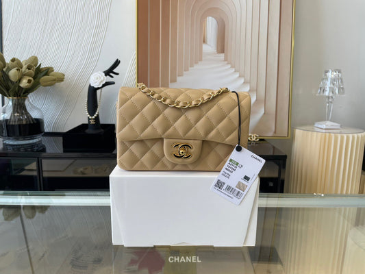 Chanel Mini Flap In Milk Tea Color Lambskin