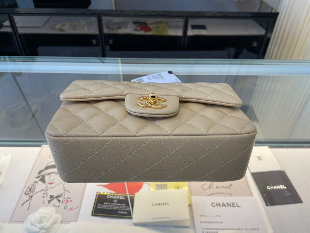 Chanel Mini Flap In White Lambskin