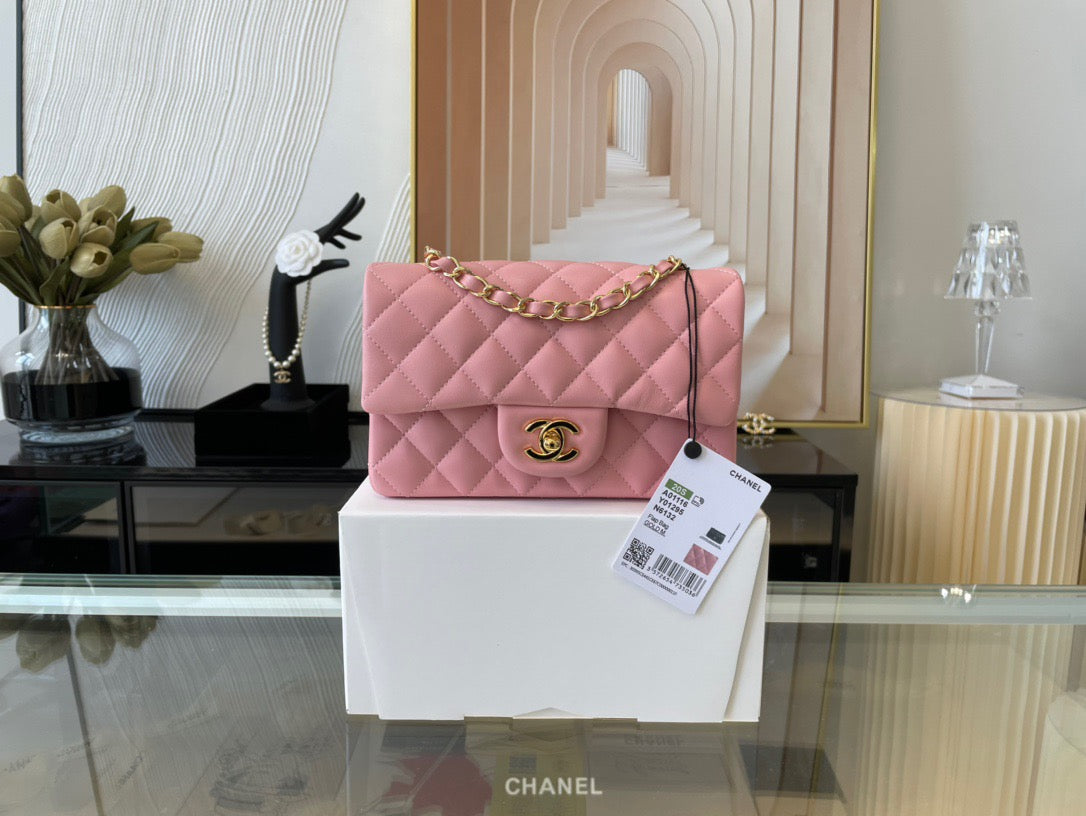 Chanel Mini Flap In Pink Lambskin