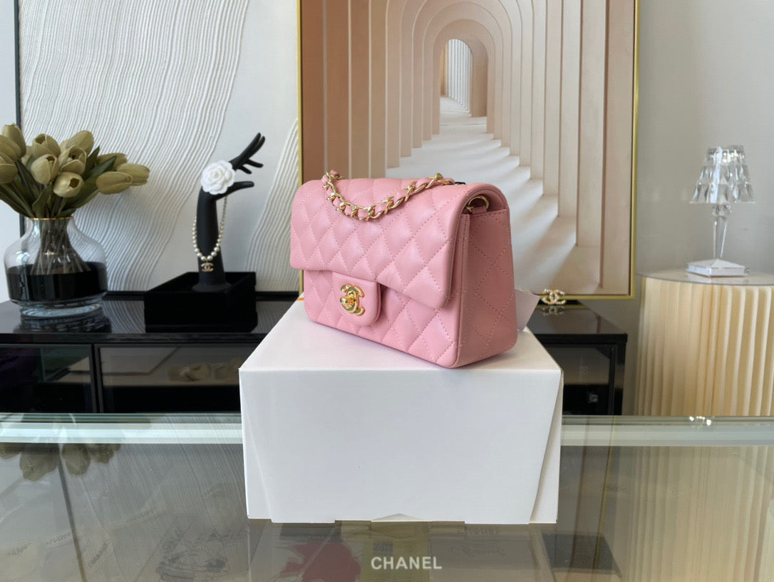 Chanel Mini Flap In Pink Lambskin