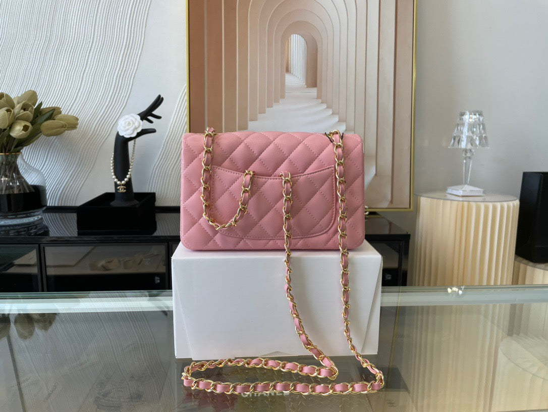 Chanel Mini Flap In Pink Lambskin