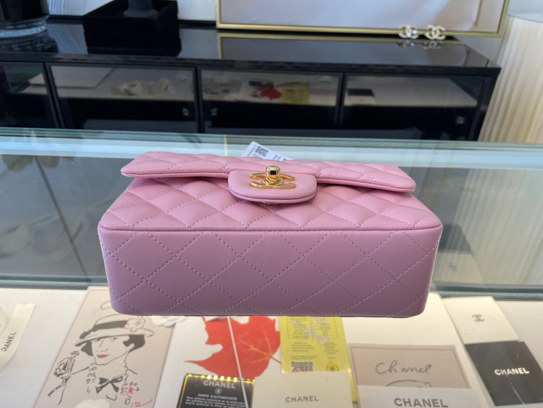 Chanel Mini Flap In Pink Lambskin