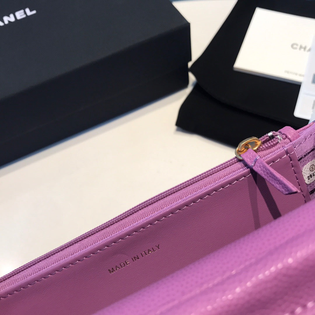 Chanel Wallet On Chain In Purple Calfskin