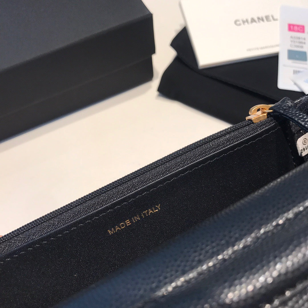 Chanel Wallet On Chain In Black Calfskin