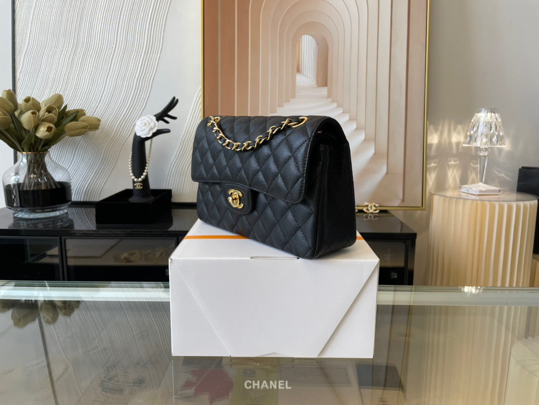 Chanel Classic Flap Small In Black Calfskin