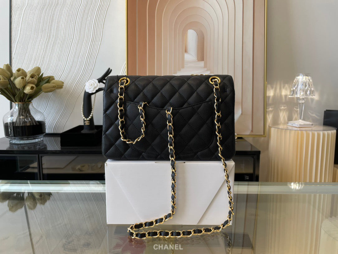 Chanel Classic Flap Small In Black Calfskin