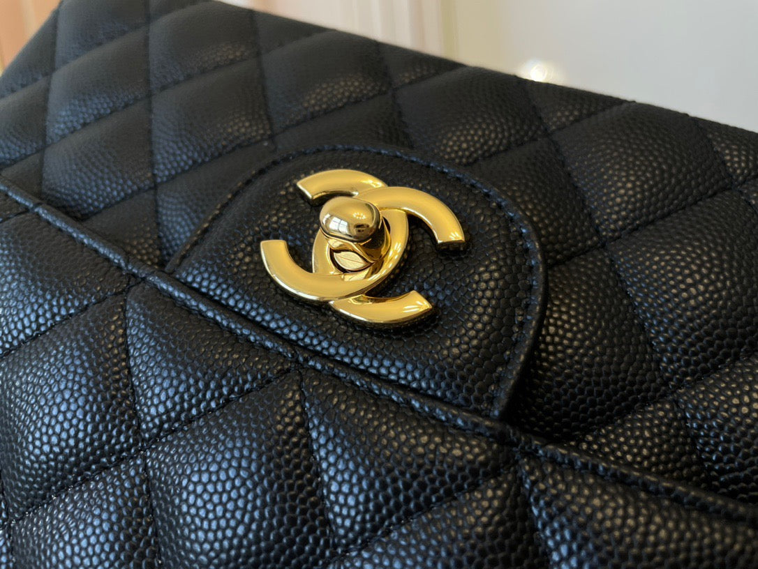 Chanel Classic Flap Small In Black Calfskin