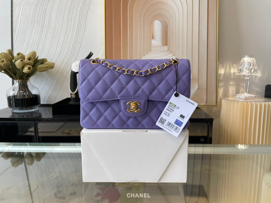 Chanel Classic Flap Small In Purple Calfskin