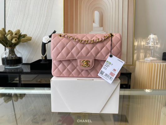 Chanel Classic Flap Small In Pink Calfskin