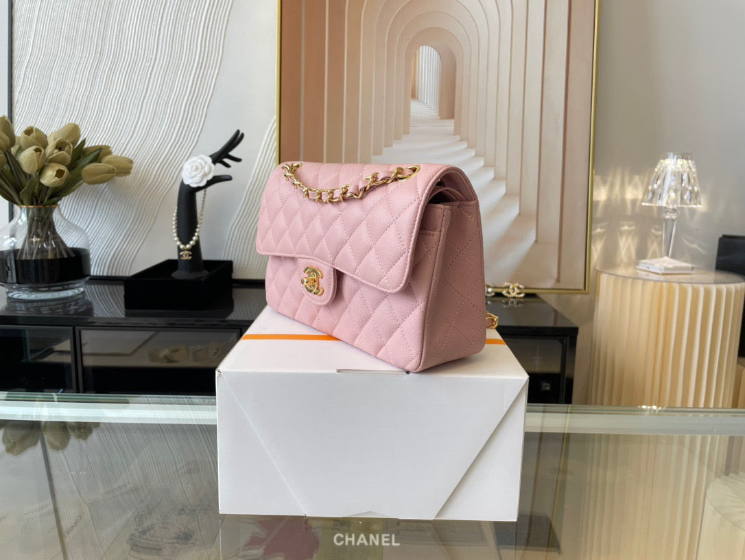 Chanel Classic Flap Small In Pink Calfskin