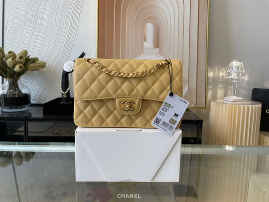 Chanel Classic Flap Small In Jaune Poussin Calfskin