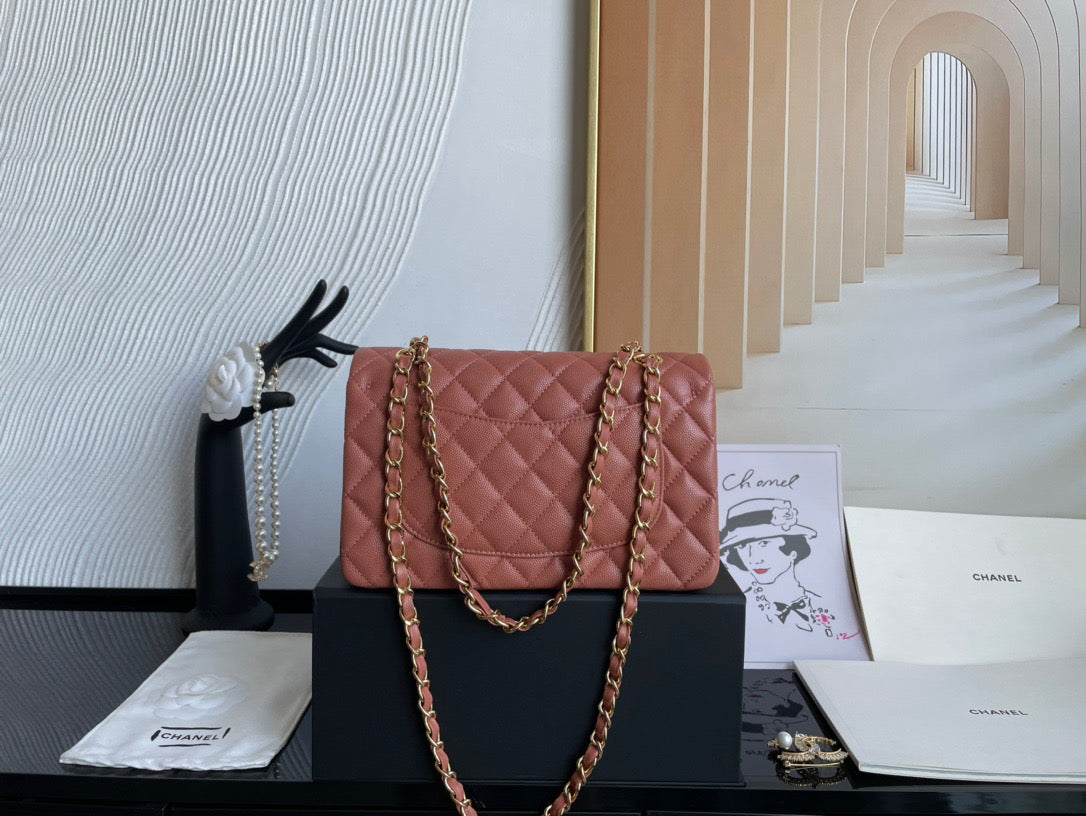 Chanel Classic Flap Small In Feu Calfskin